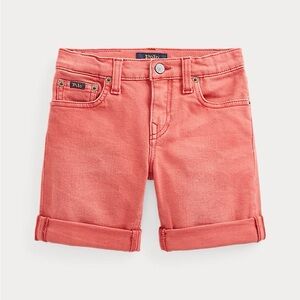 🚩Ralph Lauren Sullivan Pink/Orange Slim Stretch Denim Short 4T